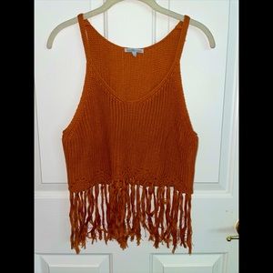 NWOT burnt orange crop top